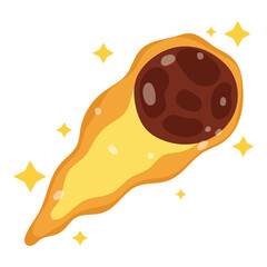 space comet galaxy astronomy in cartoon style