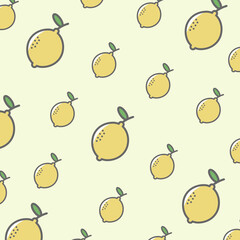 Pattern Fresh Lemon Fruit Food Background	