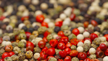 Four various types of pepper