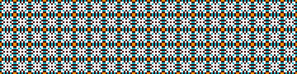 Fototapeta premium Abstract Cross Pattern Dots Logo generative computational art illustration