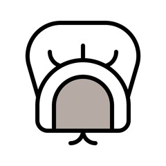 Pilgrim woman hat icon, Thanksgiving related vector