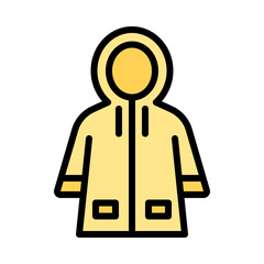 Raincoat icon, Thanksgiving related vector