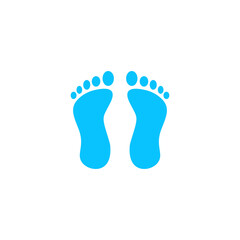 Fototapeta na wymiar Footprint icon flat