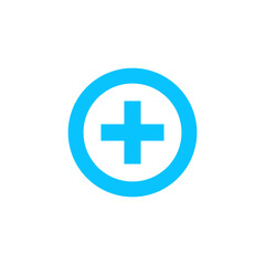 Fototapeta premium Medical cross icon flat