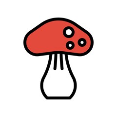 Mushroom icon, Thanksgiving related vector