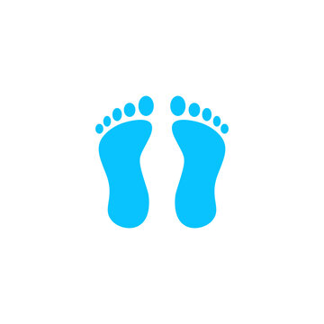 Footprint icon flat