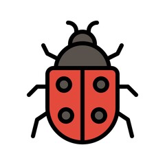 Ladybug icon, Thanksgiving related vector