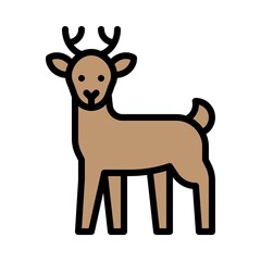 Deer icon, Thanksgiving related vector