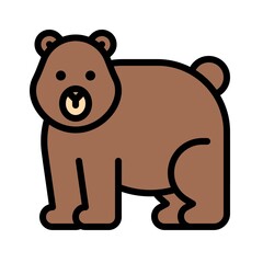Bear icon, Thanksgiving related vector
