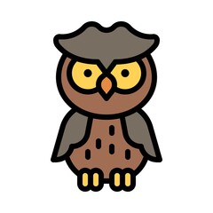 Owl icon, Thanksgiving related vector