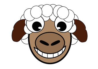 Schaf Portrait Comic lustig