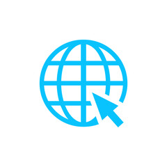 Globe web icon flat