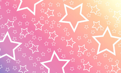 Abstract starry seamless pattern on gradient background.