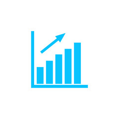 Graph chart icon flat