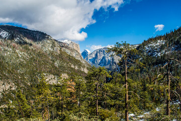 Yosemite Valley View in winter season, Yosemite National Park, California