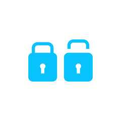 Lock and Unlock icon flat