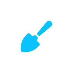 Garden shovel icon flat