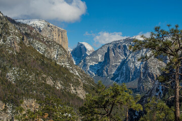 Yosemite Valley View in winter season, Yosemite National Park, California