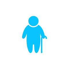 Old man icon flat