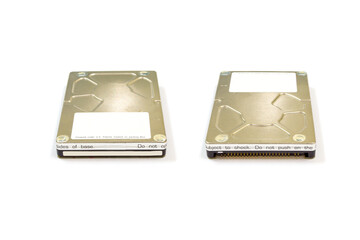 Hard disk drive on white background