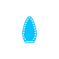 Steam iron icon flat