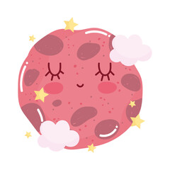 space mars planet clouds adventure galaxy cartoon