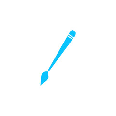 Art paint brush icon flat
