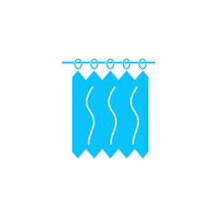 Curtains icon flat