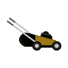 mower grass garden equipment isolated on white background