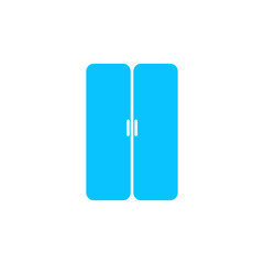 Double door icon flat