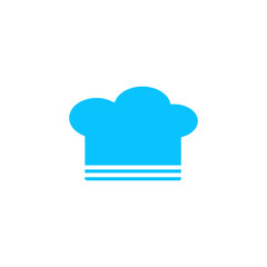 Chef hat icon flat