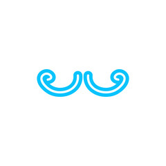Mustache icon flat