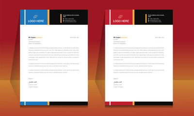 Letterhead format template, business style letterhead design template. Company letterhead template designs. Letterhead, Template.	
