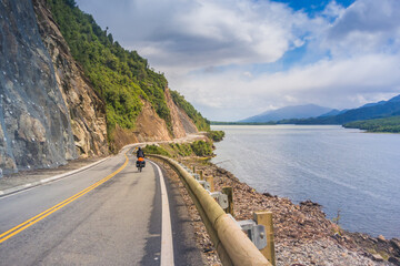 Bike tour at Carretera Austral, Patagonia - Chile.