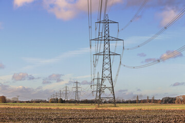 Electiricty Pylons in an English Landscape