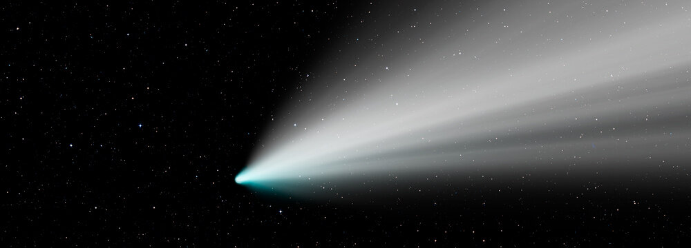 Comet on the space"Elements of this image furnished by NASA "