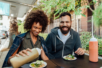Hip Couple Snack in LA