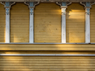 Yellow wooden facade