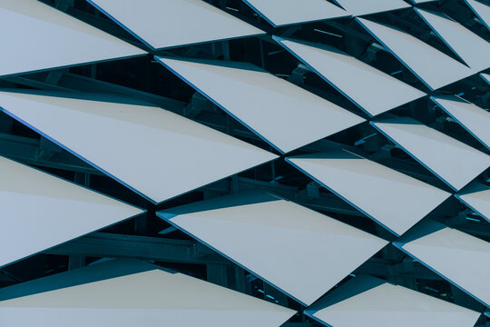 Rhombus glass of modern city building background