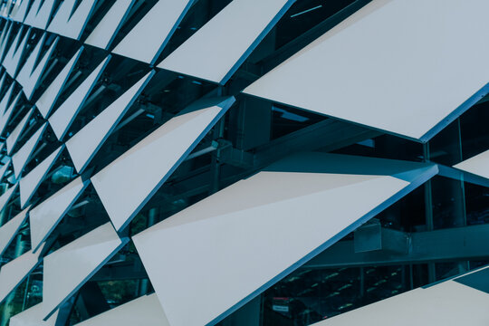 Rhombus glass of modern city building background