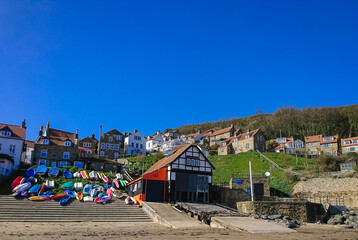 The boathouse in Runswick Bay, North Yorkshire