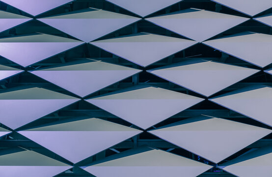 Rhombus glass of modern city building background