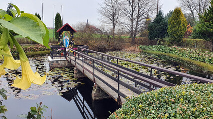 Chapel of Our Lady of the Rosary on the pond. Gdynia, Poland.