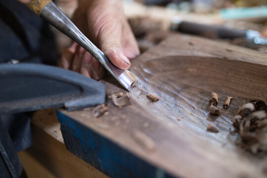 detail of carpenter working