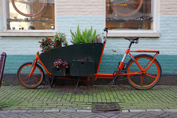 transporter bike with plants