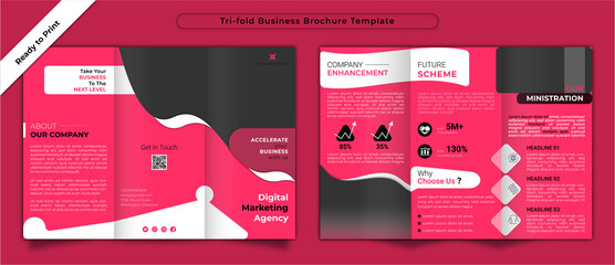trifold business brochure template