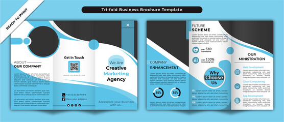 trifold business brochure template