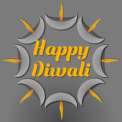 Diwali greeting with a message Happy Diwali