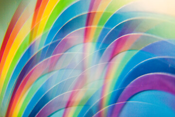 Hand-painted rainbow abstract