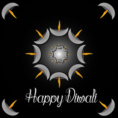 Diwali greeting with a message Happy Diwali